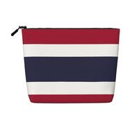 XZDCAL Trousse de maquillage monocouche avec fermeture éclair Motif drapeau de la Thaïlande Noir Taille unique, Noir , Taille unique