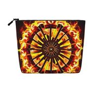 XZDCAL Turning the Flame Trousse de maquillage monocouche aspect lin avec fermeture éclair pour répondre à vos besoins quotidiens ou de voyage, noir, taille unique, Noir , Taille unique