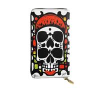 XZDCAL Two Heads put together Portefeuille long en cuir tendance pour filles et femmes avec plusieurs compartiments, noir, taille unique, Noir , Taille unique