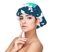 XZDCAL Two Shy Clouds Bonnet de nuit en satin doux pour adulte Protection des cheveux Noir Taille unique