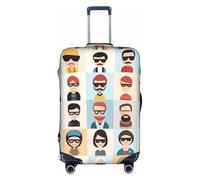 XZDCAL Une housse de valise avec icônes de la culture pop. La housse ne comprend pas la valise elle-même, blanc, XL