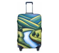 XZDCAL Une housse de valise avec vue sur la vallée de la rivière. La housse ne comprend pas la valise elle-même, blanc, XL