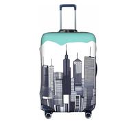 XZDCAL Une housse de valise Cityscape. La housse ne comprend pas la valise elle-même, blanc, S