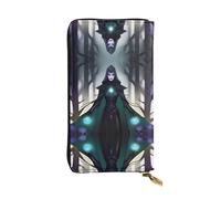 XZDCAL WraithsAndWitches Portefeuille long en cuir tendance pour filles et femmes avec plusieurs compartiments, noir, taille unique, Noir , Taille unique