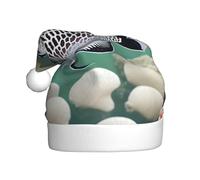 XZDDG Chapeau de Noël poisson tropical blanc pour adultes - Accessoire de costume de fête de vacances, couvre-chef de Père Noël