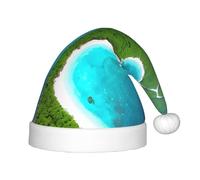 XZDDG Chapeau en peluche « An island in the Sea » pour les fêtes d'événement - Bonnet moelleux avec pompon