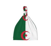 XZDDX Bonnet d'hiver chaud pour bébé Drapeau de l'Algérie en polyester doux pour bébé de 0 à 6 mois, mignon et confortable Noir