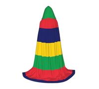 XZDDX Cape à capuche avec drapeau de l'île Maurice - Taille S pour adolescents - Pour Halloween, cosplay, bal masqué, carnaval, jeu de rôle