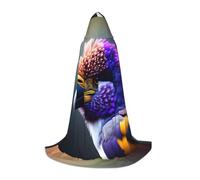 XZDDX Cape à capuche icône d'un oiseau - Taille S pour adolescents - Pour Halloween, cosplay, bal masqué, carnaval, jeu de rôle