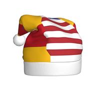 XZDDX Chapeau de Noël en peluche avec drapeau espagnol américain pour adulte, décoration de fête pour festival, événement, scène