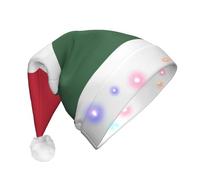 XZDDX Chapeau de Noël lumineux pour adulte - Drapeau de la Hongrie - Clignotant à LED - Fête de vacances
