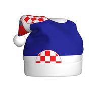 XZDDX Drapeau de la République de Croatie - Chapeau de Noël en peluche - Décoration de fête pour festival, événement, scène