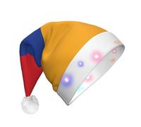 XZDDX Drapeau de l'Arménie Chapeau de Noël Lumineux Décoration Adulte - LED Clignotant Fête de Vacances Headwear