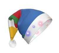 XZDDX Drapeau des Comores Chapeau de Noël Lumineux Décoration Adulte - LED Clignotant Vacances Fête Chapeaux