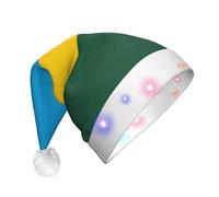 XZDDX Drapeau du Rwanda Chapeau de Noël Lumineux Décoration Adulte - LED Clignotant Fête de Vacances Headwear