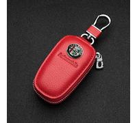 XZDGDXZY Coque De Clé De Voiture pour Alfa Romeo Giulia Stelvio,Coque De Protection pour Clé De Voiture Coque Clé BoîTier Clé De Voiture De Remplacement Voiture Accessoires,Red