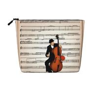 XZDLXJ A Musical Moments Trousse de maquillage imperméable aspect lin avec fermeture éclair pour vos besoins quotidiens ou de voyage, noir, taille unique, Noir , Taille unique