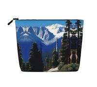 XZDLXJ A Sierra Peaks Trousse de maquillage monocouche imperméable aspect lin avec fermeture éclair pour vos besoins quotidiens ou de voyage, noir, taille unique, Noir , Taille unique