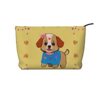 XZDLXJ Adorable trousse de maquillage en velours côtelé de dessin animé, adaptée pour les voyages et un usage quotidien, doublure robuste, assure la longévité, noir, taille unique, Noir , Taille