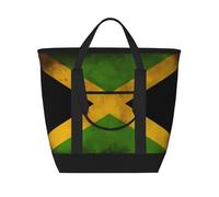 XZDLXJ Ancien drapeau jamaïcain grande capacité isotherme sac à bandoulière et fourre-tout pour aliments chauds et froids, noir, taille unique, Noir , Taille unique
