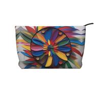 XZDLXJ Artistic Flair Trousse de maquillage en velours côtelé, adaptée pour les voyages et un usage quotidien, doublure robuste, longue durée de vie, noir, taille unique, Noir , Taille unique