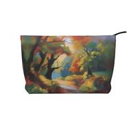 XZDLXJ Artistic Impressions Trousse de maquillage en velours côtelé, adaptée pour les voyages et un usage quotidien, doublure robuste, longue durée de vie, noir, taille unique, Noir , Taille unique