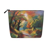 XZDLXJ Artistic Impressions Trousse de maquillage imperméable aspect lin avec fermeture éclair pour vos besoins quotidiens ou de voyage, noir, taille unique, Noir , Taille unique
