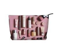 XZDLXJ Beauty Essentials Trousse de maquillage en velours côtelé, adaptée pour les voyages et un usage quotidien, doublure robuste, assure la longévité, noir, taille unique, Noir , Taille unique
