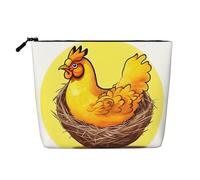 XZDLXJ Bird's Nest Golden Chicken Trousse de maquillage monocouche imperméable avec fermeture éclair pour vos besoins quotidiens ou de voyage, noir, taille unique, Noir , Taille unique
