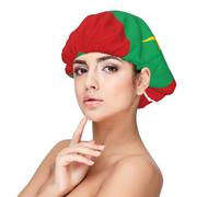 XZDLXJ Bonnet de nuit en satin avec drapeau de la Mauritanie pour adulte - Protection des cheveux et confort - Noir - Taille unique