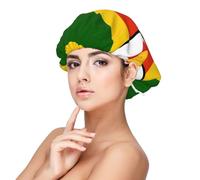 XZDLXJ Bonnet de nuit en satin avec drapeau du Zimbabwe pour adulte - Protection des cheveux et confort - Noir, noir, taille unique