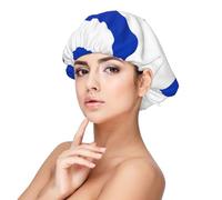 XZDLXJ Bonnet de nuit en satin avec drapeau israélien pour adulte - Protection des cheveux et confort - Noir - Taille unique