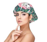 XZDLXJ Bonnet de nuit licorne avec cheveux roses en satin pour adultes - Protection des cheveux et confort - Noir - Taille unique