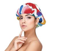XZDLXJ Brushstrokes (1) Bonnet de nuit en satin pour adultes - Protection des cheveux et confort - Noir - Taille unique