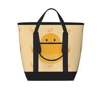 XZDLXJ Cartoon Chick Sac à bandoulière isotherme de grande capacité pour aliments chauds et froids, noir, taille unique, Noir , Taille unique