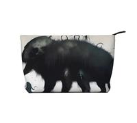 XZDLXJ CreepyCreatures Trousse de maquillage en velours côtelé, adaptée pour les voyages et un usage quotidien, doublure robuste, assure la longévité, noir, taille unique, Noir , Taille unique
