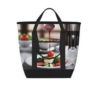 XZDLXJ Culinary Bliss Sac à bandoulière isotherme de grande capacité pour aliments chauds et froids, noir, Taille unique
