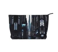 XZDLXJ Dark Future Trousse de maquillage en velours côtelé, adaptée pour les voyages et un usage quotidien, doublure robuste, assure la longévité, noir, taille unique, Noir , Taille unique