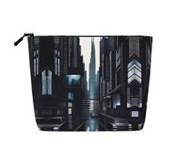 XZDLXJ Dark Future Trousse de maquillage monocouche imperméable aspect lin avec fermeture éclair pour vos besoins quotidiens ou de voyage, noir, taille unique, Noir , Taille unique