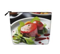 XZDLXJ Delectable Dish Trousse de maquillage monocouche imperméable avec fermeture éclair pour vos besoins quotidiens ou de voyage, noir, taille unique, Noir , Taille unique