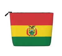 XZDLXJ Drapeau de la Bolivie Trousse de maquillage imperméable à une couche avec fermeture éclair pour vos besoins quotidiens ou de voyage, noir, taille unique, Noir , Taille unique