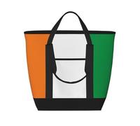 XZDLXJ Drapeau de la Côte d'Ivoire Grande Capacité Isotherme Sac à bandoulière et fourre-tout pour aliments chauds et froids Noir Taille unique, Noir , Taille unique