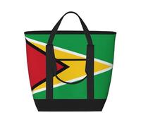 XZDLXJ Drapeau de la Guyane Sac à bandoulière isotherme de grande capacité pour aliments chauds et froids, noir, taille unique, Noir , Taille unique