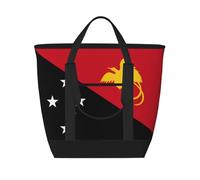 XZDLXJ Drapeau de la Papouasie-Nouvelle-Guinée Sac à bandoulière isotherme de grande capacité pour aliments chauds et froids Noir Taille unique, Noir , Taille unique