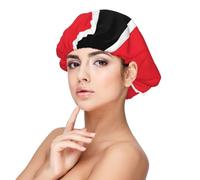 XZDLXJ Drapeau de Trinité-et-Tobago Bonnet de nuit en satin pour adulte Protection des cheveux et confort Noir Taille unique