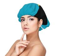 XZDLXJ Drapeau des Bahamas Bonnet de nuit en satin pour adulte Protection des cheveux et confort Noir Taille unique