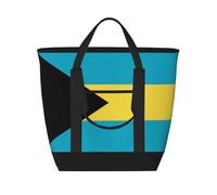 XZDLXJ Drapeau des Bahamas Sac à bandoulière isotherme de grande capacité pour aliments chauds et froids Noir Taille unique, Noir , Taille unique