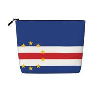 XZDLXJ Drapeau du Cap-Vert - Trousse de maquillage monocouche avec fermeture éclair - Résistante à l'eau - Aspect lin - Pour vos besoins quotidiens ou de voyage - Noir - Taille unique, Noir , Taille