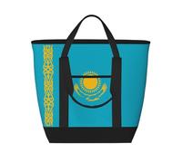 XZDLXJ Drapeau du Kazakhstan Sac à bandoulière isotherme de grande capacité pour aliments chauds et froids Noir Taille unique, Noir , Taille unique