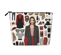 XZDLXJ Fashion Chic Trousse de maquillage à une seule couche avec fermeture éclair pour vos besoins quotidiens ou de voyage, noir, taille unique, Noir , Taille unique